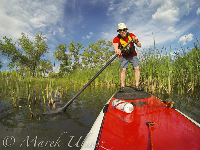 stand up paddling (SUP) on lake